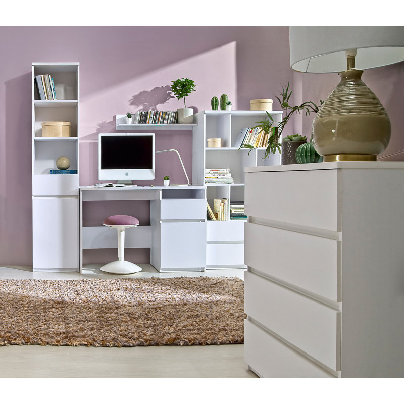 Creagh 40cm W Bedside Table, White