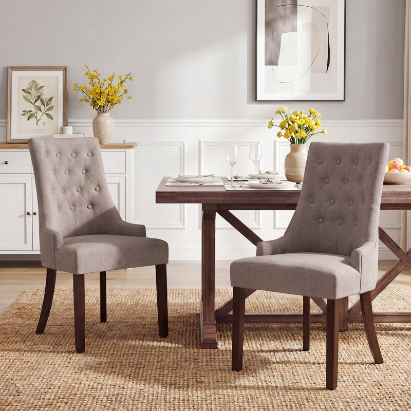 Chaise d'appoint rembourrée Amelia, Taupe