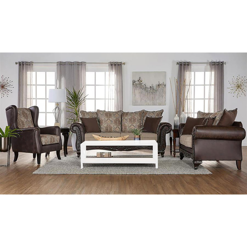 Harith 3-pcs Living Room Set