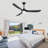 Black Smart Ceiling Fan With Led Light-688524776