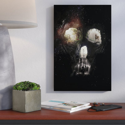 Cave Skull by Ali Gulec Graphic Art on Wrapped Canvas