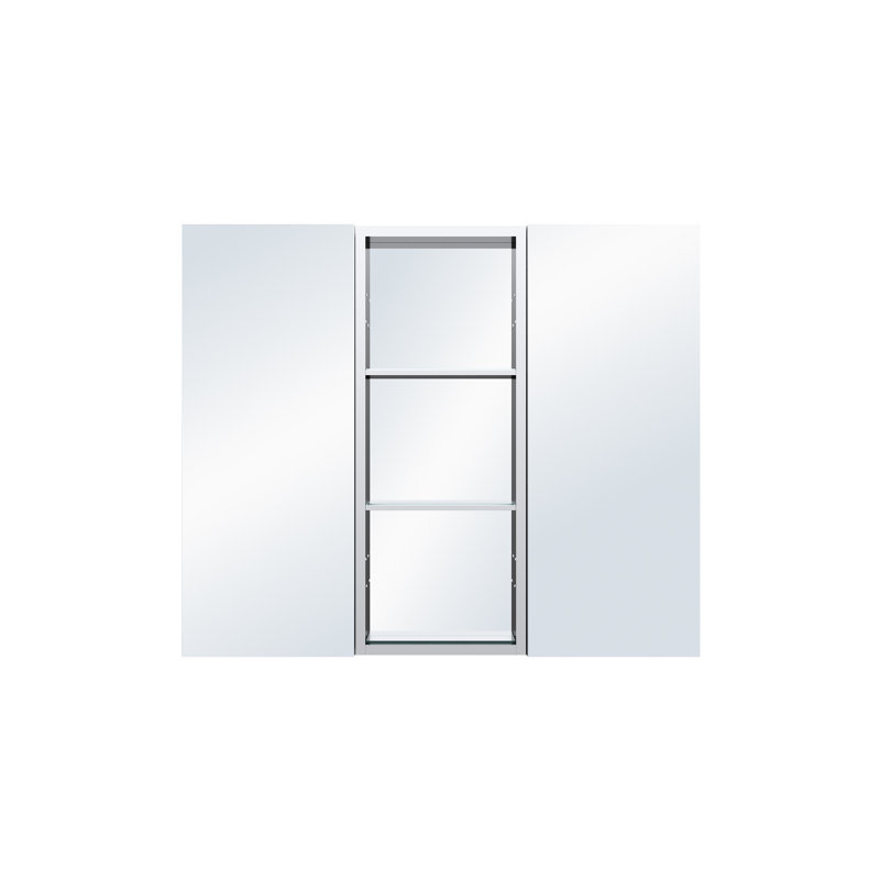 Armoire à pharmacie en aluminium à miroir 36 po x l 30 po, Droite / gauche, L 36 po x H 30 po