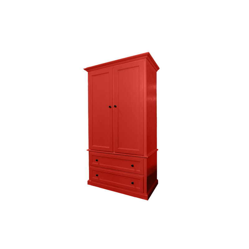 Armoire moderne en bois massif, Rouge de Falun