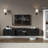 Desmone Modern Floating TV Stand for Up to 80" TVs- Wall Mounted Media Console with Storage, Black Wood Finish-111925897-86898963