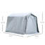 Abri de garage robuste de 6 pi x 8 pi, avec couvercle en PE et portes à double fermeture à glissière, pour outils de jardin de vélo de moto, rangement portatif gris, moto, vélo,