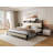 Naumann Upholstered Bookcase Storage Bed-930087538-932650335