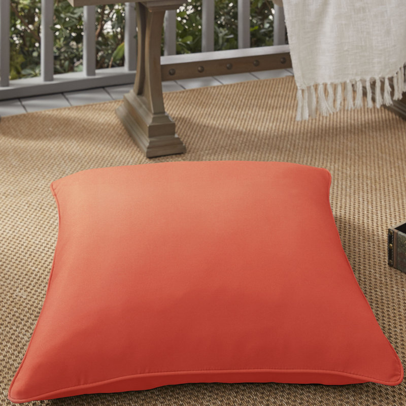 Housse et insert de coussin extérieur carré , Pêche