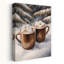 Cozy Winter Hot Chocolate Abstract Contemporary Pine Tree Nature Winter Wall Art Print 1 Piece Wrapped Canvas Wall Art-380433676