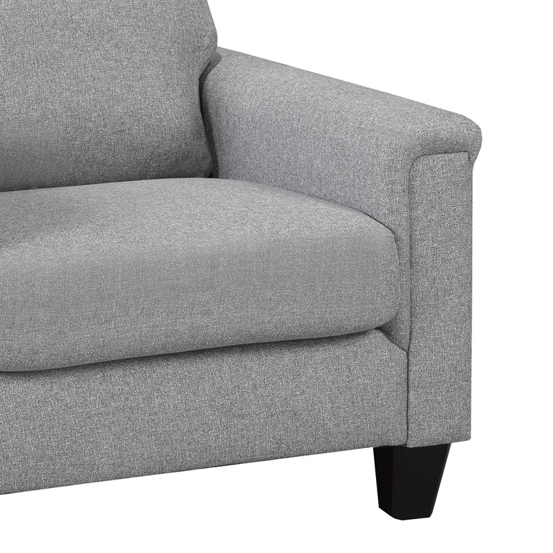 Upholstered Armchair, Gray Polyester
