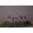 Urmas Decorative Rectangular Metal Tray with Handles and 5 Glass Vases