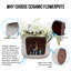 Pot de fleurs en céramique de 4 pièces au fini lustré en chêne blanc américain, convenant à un décor intérieur et extérieur, aux intempéries givrées et aux plantes de drainage intégrées-1391648654