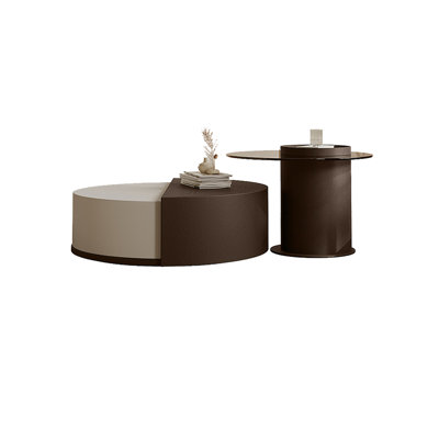 Rotating Storage Wood Coffee Table Set