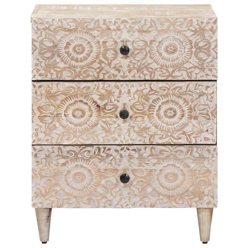 50cm W Solid Wood Bedside Table
