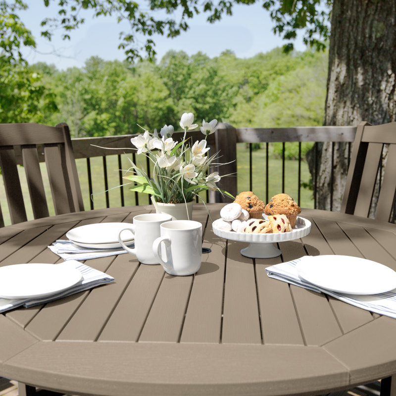 Arbnora 4-Person 48" Round, Counter-Height Dining Set, Woodland Brown