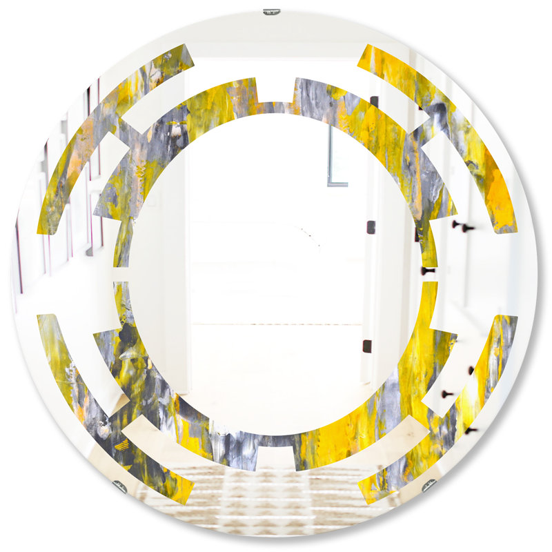 Miroir mural moderne sans cadre, 31,5 po x 31,5 po, Espace abstrait