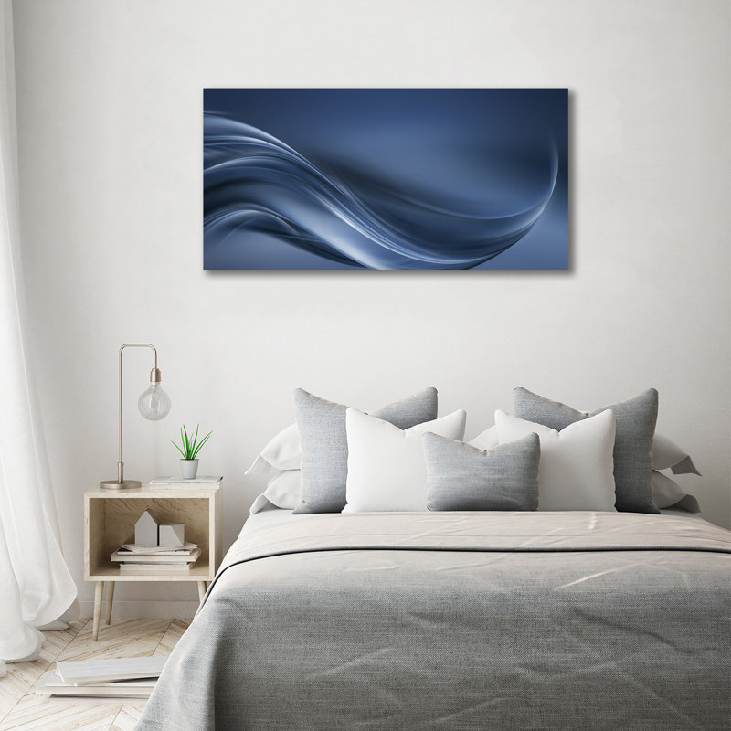 Grey Wave - Wrapped Canvas Print, 70cm H x 140cm W