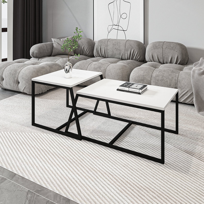 Muarem 2 - Piece Living Room Table Set, White