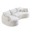 Canapé modulaire incurvé Boneless de 124,5 po, grand canapé en forme de L, aucun assemblage requis et livraison en boîte, facile à nettoyer, comprend 4 coussins, design moderne-626772685