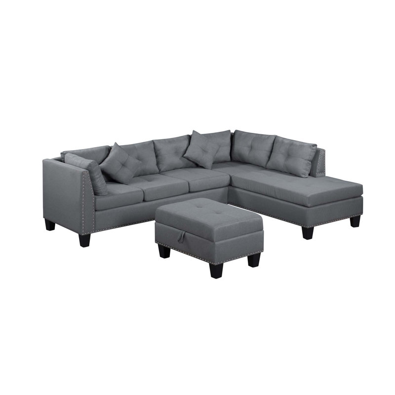 Canapé, chaise et repose-pieds rembourrés 104,5 po