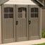 Lifetime 11 Ft. X 18.5 Ft. High-density Polyethylene (plastic) Outdoor Storage Shed With Steel-reinforced Construction