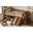 Bed Frame With Storage Shelf, Wooden Bed Frame With Slide And Ladder,Platform Twin Size Bed With Guardrail, No Box Spring Needed-1233367932