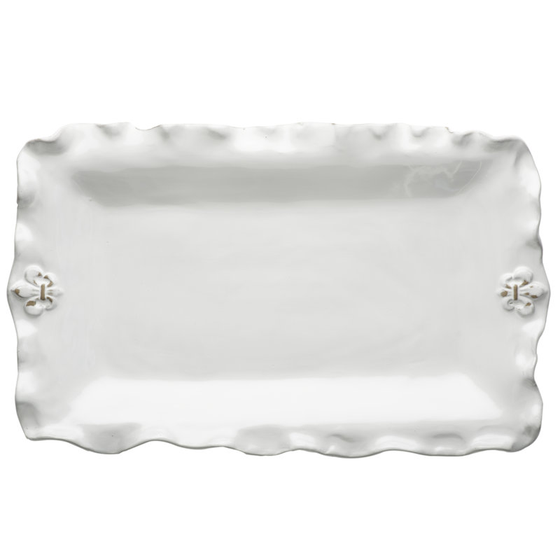 Abigails Fleur De Lis Ceramic Platter