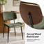 Chaise de salle à manger à coussin de siège moderne en tissu l 20,75 po Balloo avec dossier courbé en bois (ensemble de 2)-964946000