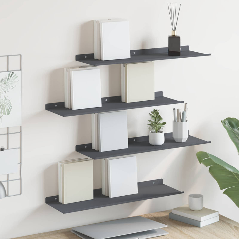 Steel Floating Shelf, Anthracite