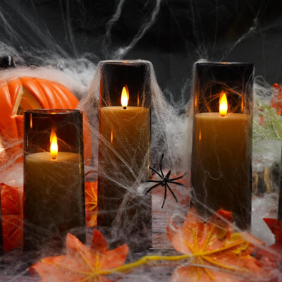 Flameless Candles, Led Candles Set Of 12 (D 2.1" X H 4" 5" 6" 7") Resin