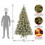 The Holiday Aisle® 7.5 ft. Frosted Alaskan Pine Tree with Clear Lights