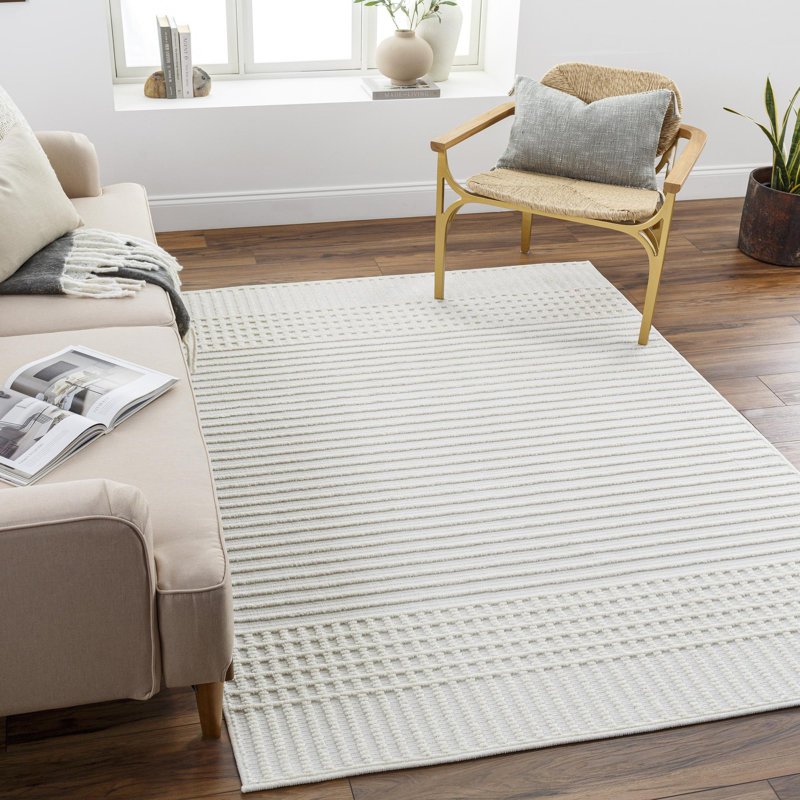 Indrit Striped Indoor Rug, Rectangle 5' x 7'2"