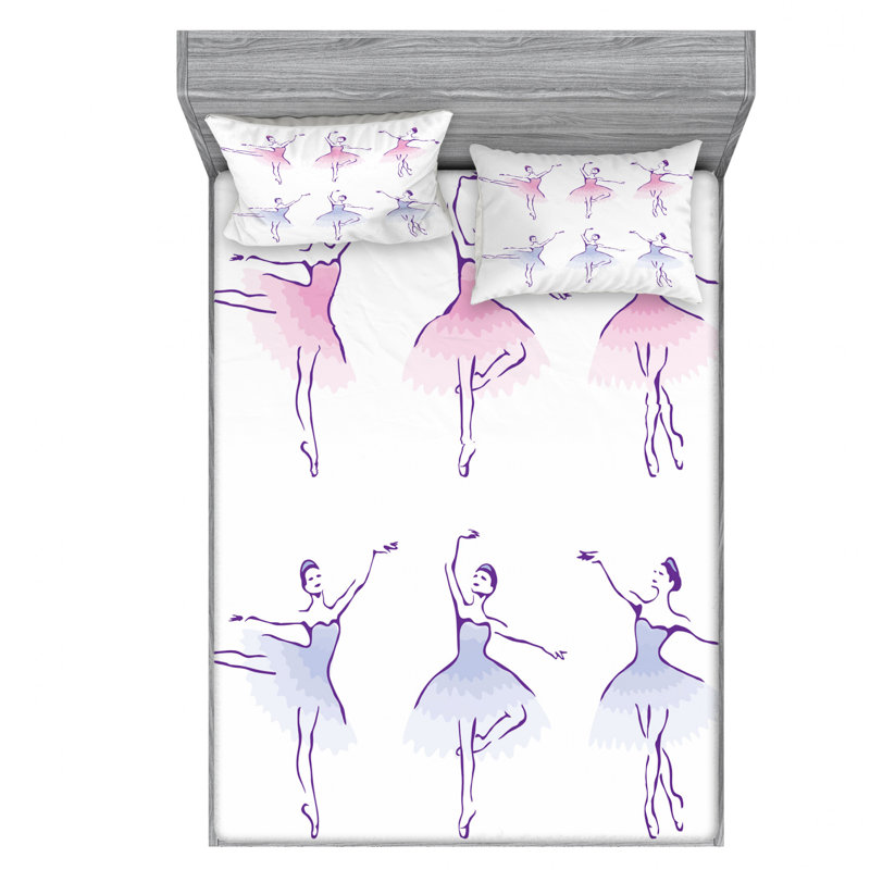 Microfiber Sheet Set, Queen Sheet Set with Fitted Sheet
