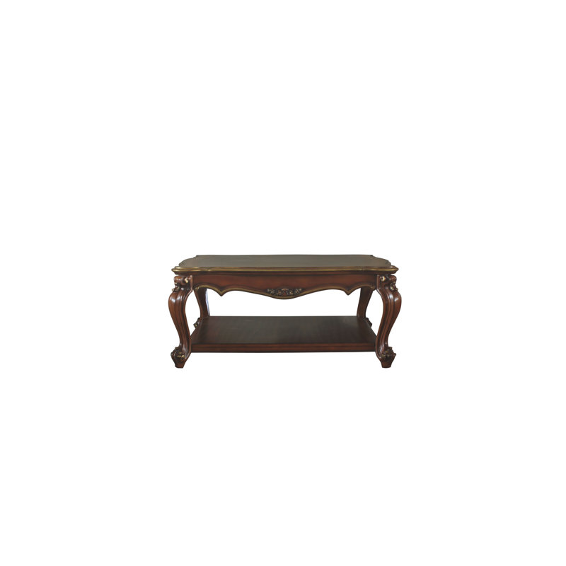 Table basse avec 4 pieds et rangement en bois massif Dili