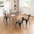 Modern Counter Stool with Metal Frame, Stacking Side Chair, Armless Dining Chair, Indoor Outdoor Patio Chair-1263284690