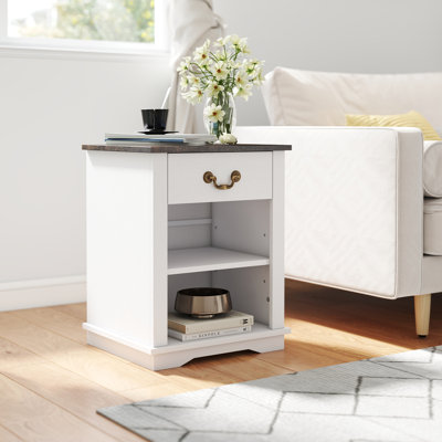 19" W Storage Accent Cabinet With One Drawer And One Shelf