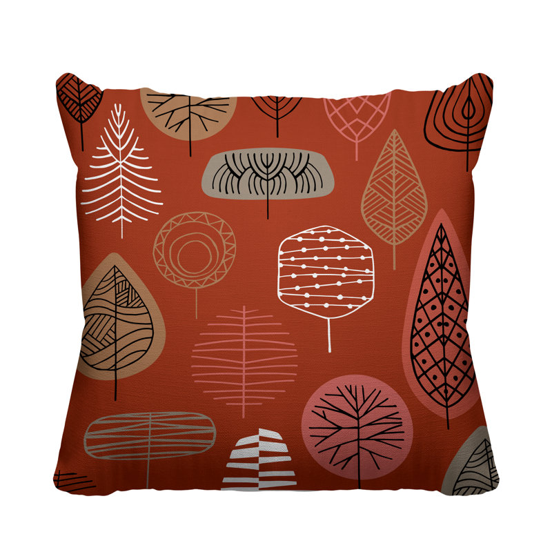 Coussin décoratif intérieur / extérieur Felicity, L 19 po x H 19 po, Épice
