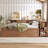 Full Size L-Shaped Wooden Daybed with Trundle, Storage Drawers, Side Shelves & Built-In Desk,Vintage brown-1447440547-1447440574