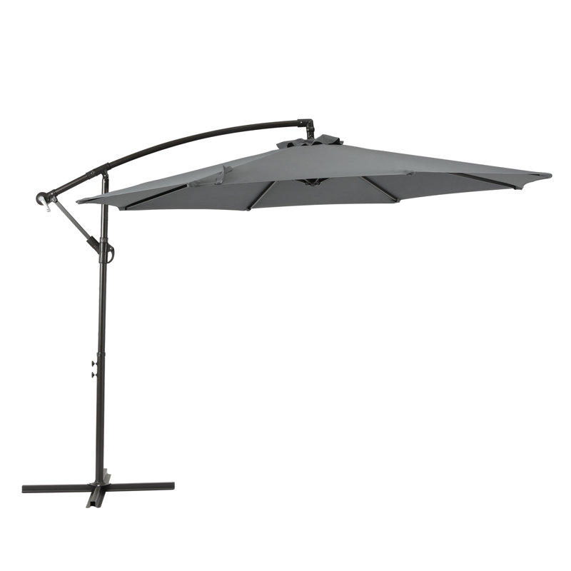 Parasol déporté de 10 pi Hartt, Gris