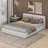Queen Size Upholstered Grounded Bed With Velvet Fabric-102533747