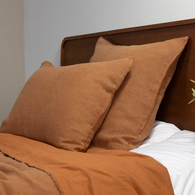 RANIER LINEN DUVET COVER, OCHRE, KING