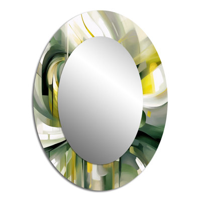 Dynamic Waveforms II - Miroir mural vert traditionnel