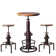 Dining Table Round Solid Wood Top Metal Base Dining Table