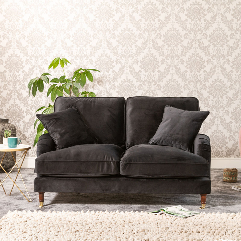 Fabiola 2 Seater Loveseat, Black