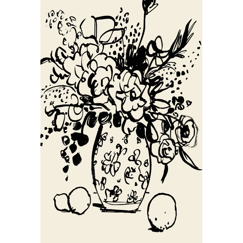 Matisse's Muse Still Life II - Wrapped Canvas Painting, 122 cm H x 81 cm W, Black Floater Framed
