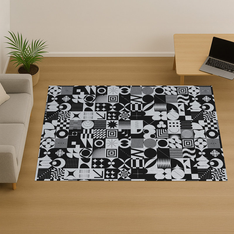 Abstract Area Rug, Rectangle 140 x 200 cm