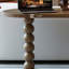 Noyer clair + demi-cercle blanc + bureau en bois manufacturé-363648499