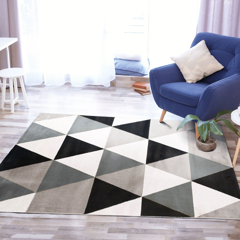 Georgina Geometric Shag Area Rug, Rectangle 150 x 220cm