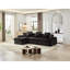 Canapé d'angle profond surdimensionné, canapé modulaire en boucle noire, salon moderne-1203541585
