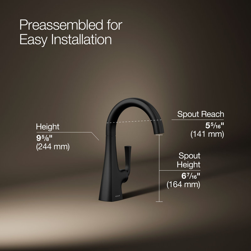 Graze Beverage Faucet, Matte Black