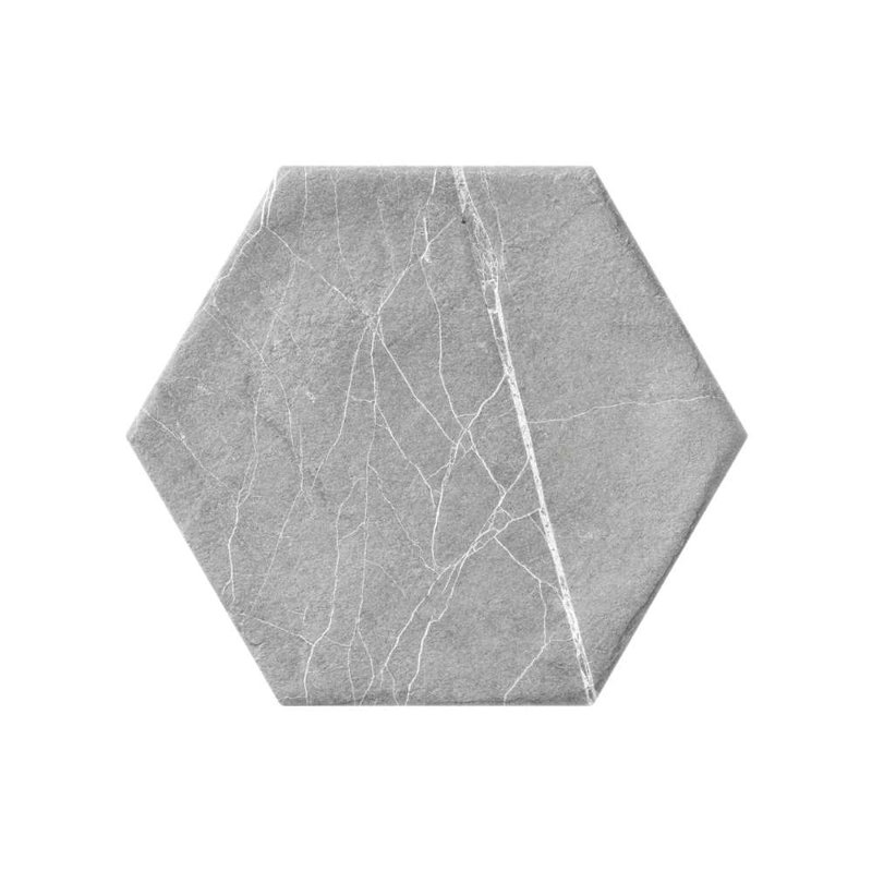 Cadiz 8" x 9" Porcelain Marble Look Wall & Floor Tile, Gray
